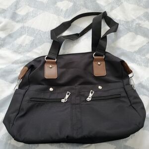 Elegant Black and Brown Shoulder Bag